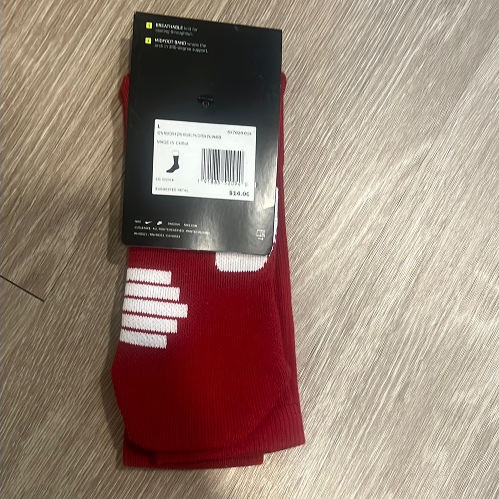 Men's Red Athletic Crew Socks - Nike